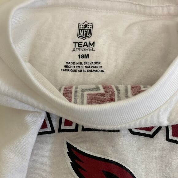 New Kids NFL Team Apparel Arizona Cardinals 3 piece set 18 Months White and grey - Picture 11 of 14